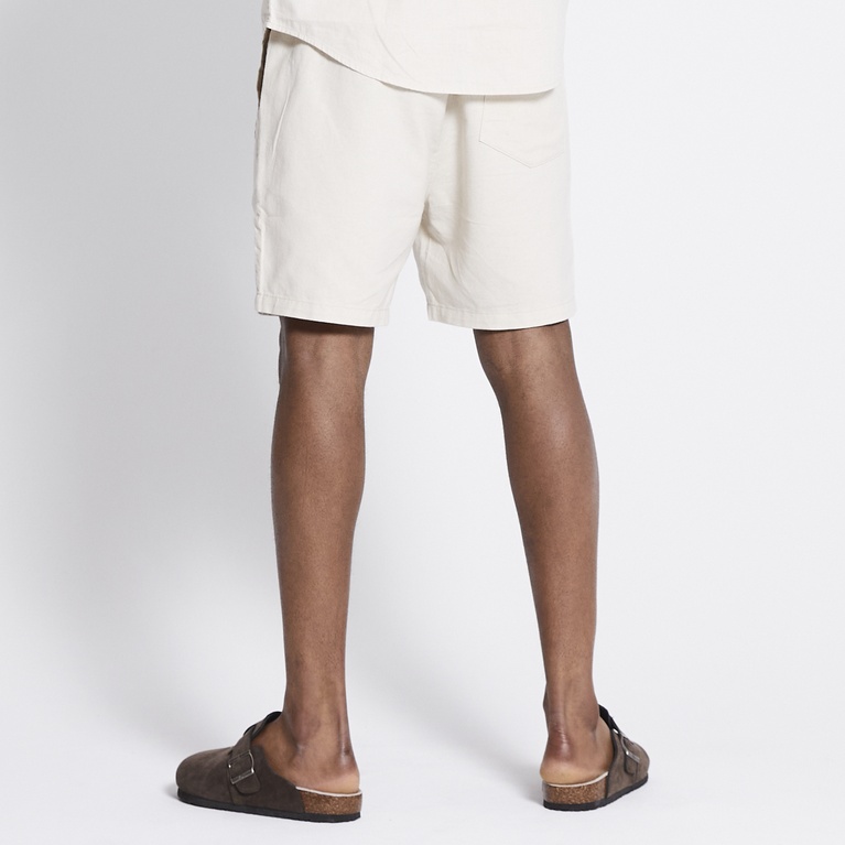 Linen blend shorts "August" Light Beige